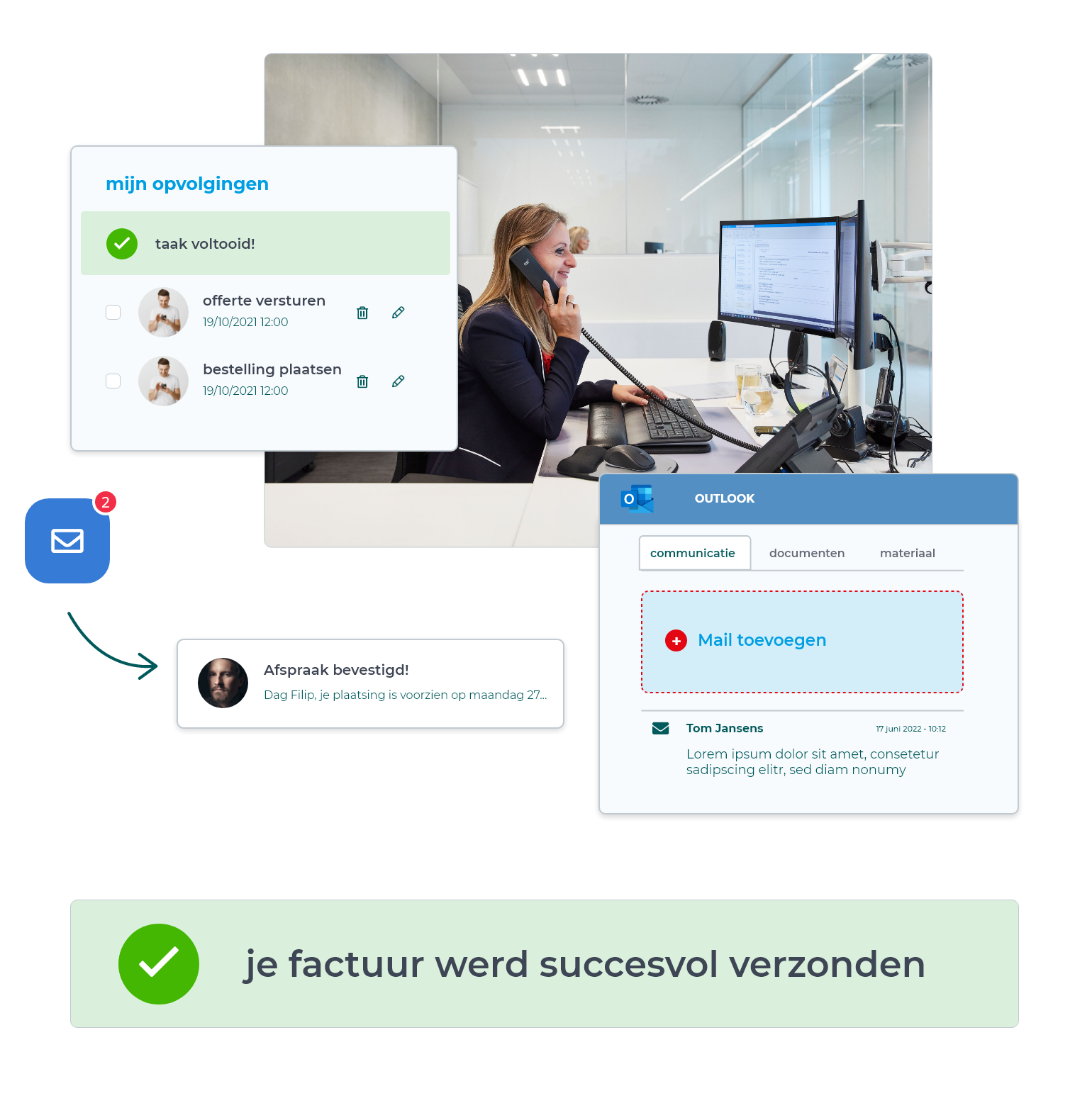 Het resultaat: Productiviteit en betere klantcommunicatie 