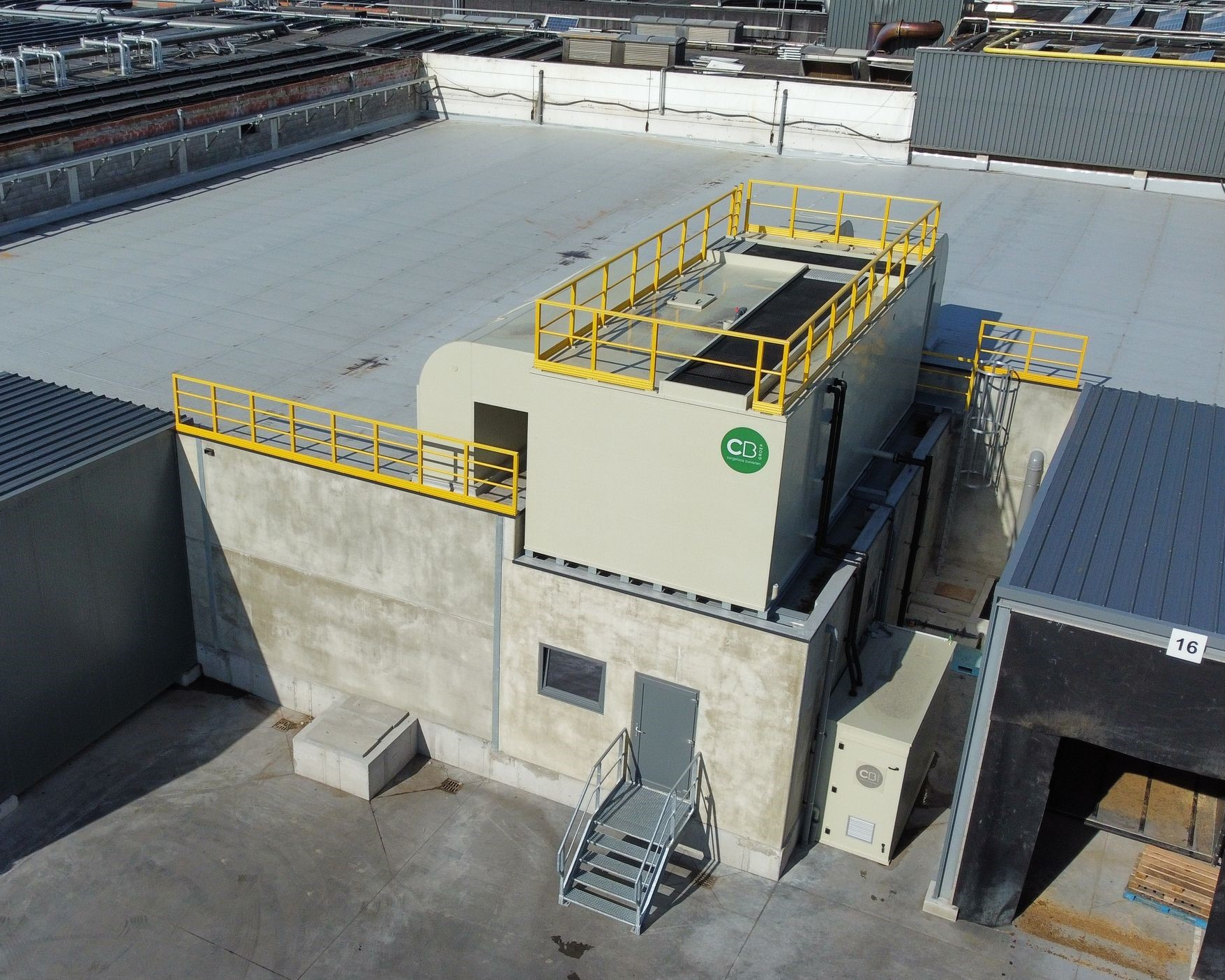 Expansion of waiting shed with biological air scrubbing system