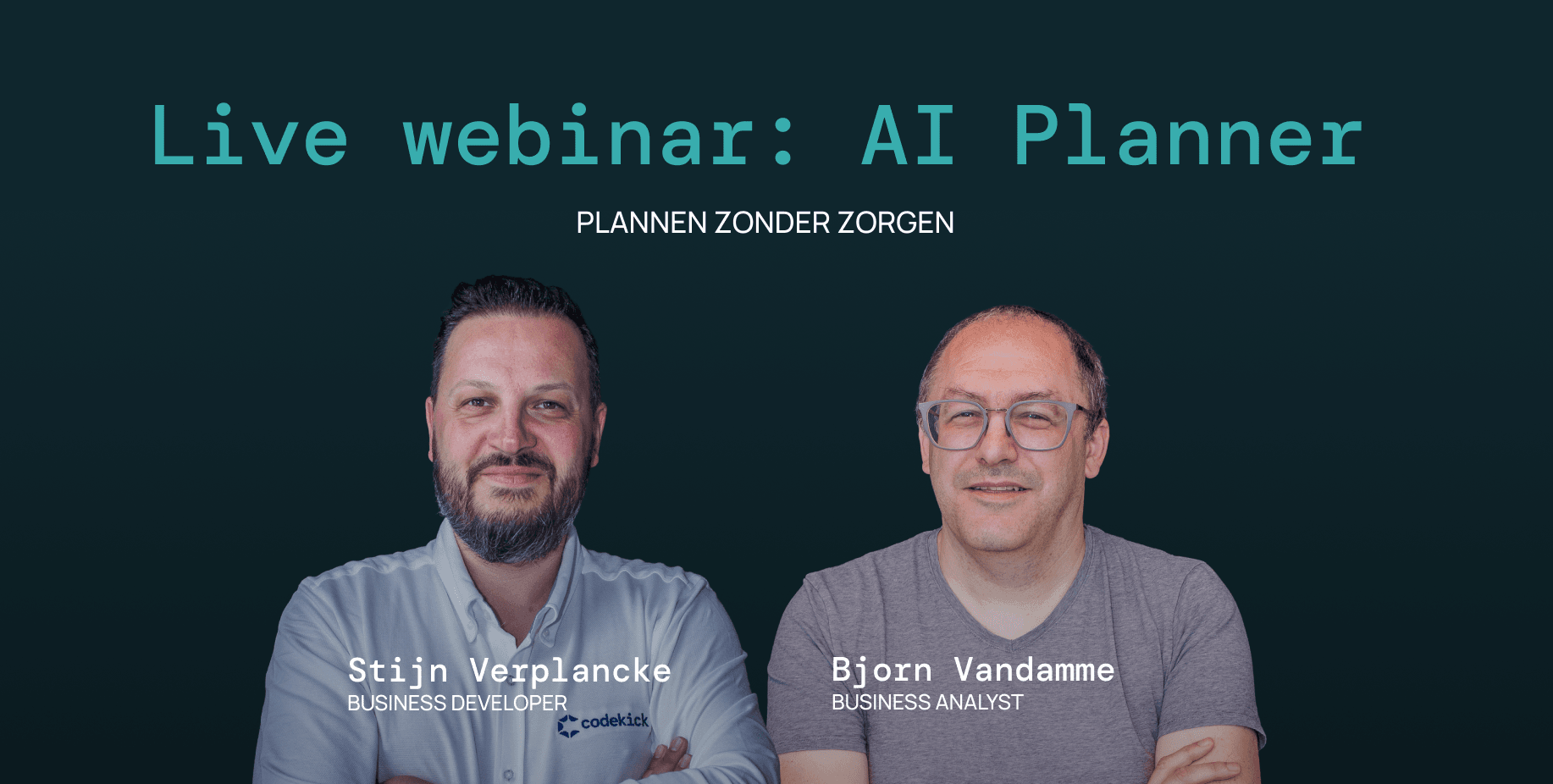 Plan zonder zorgen met onze AI planner (13u00)