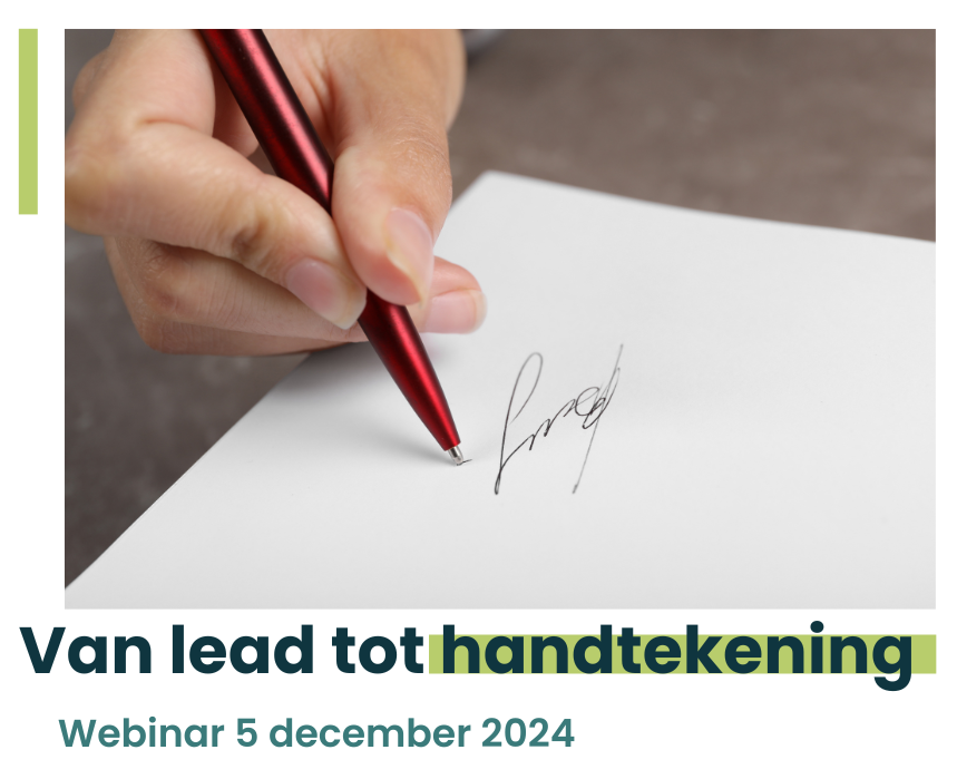 Van lead tot handtekening