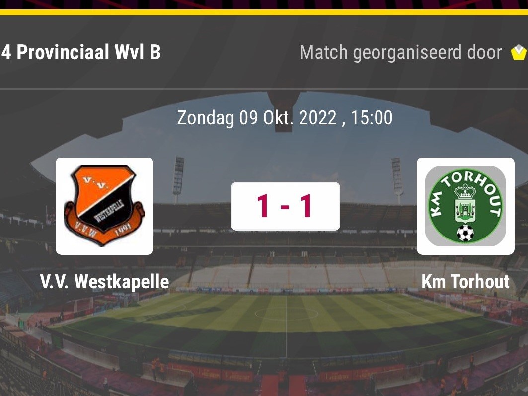 VV Westkapelle - KM Torhout B 1-1